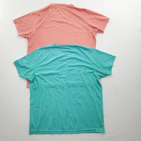 Dunlop Graphic Performance SS T Shirts Men Athletic Bundled Lot (2) Mint Coral - Picture 14 of 15